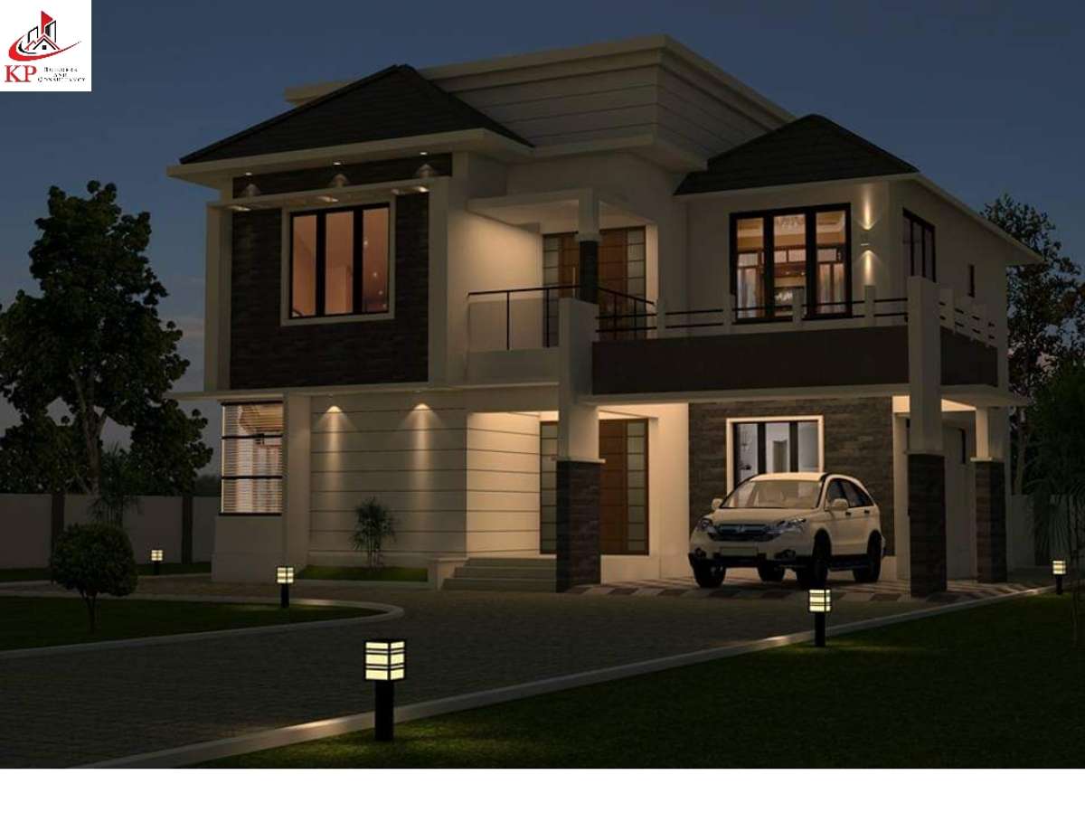 Exterior, Lighting Designs by Contractor KP Builders and consultancy, Malappuram | Kolo