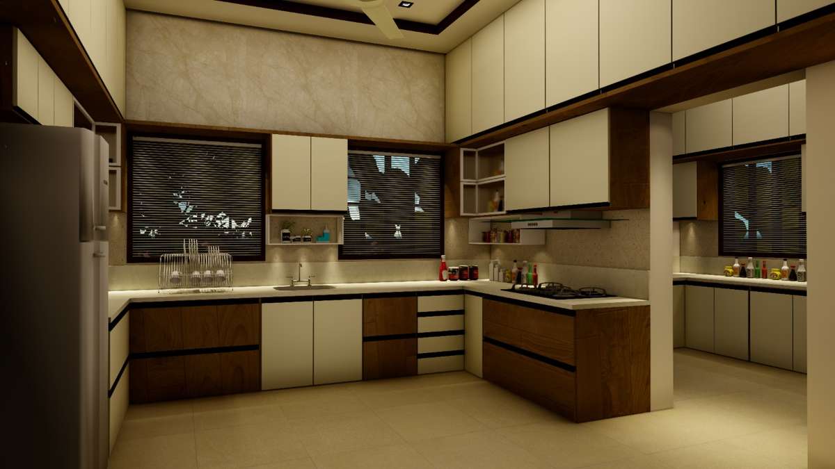 Kitchen, Storage Designs by Architect vivek manoj, Thiruvananthapuram | Kolo