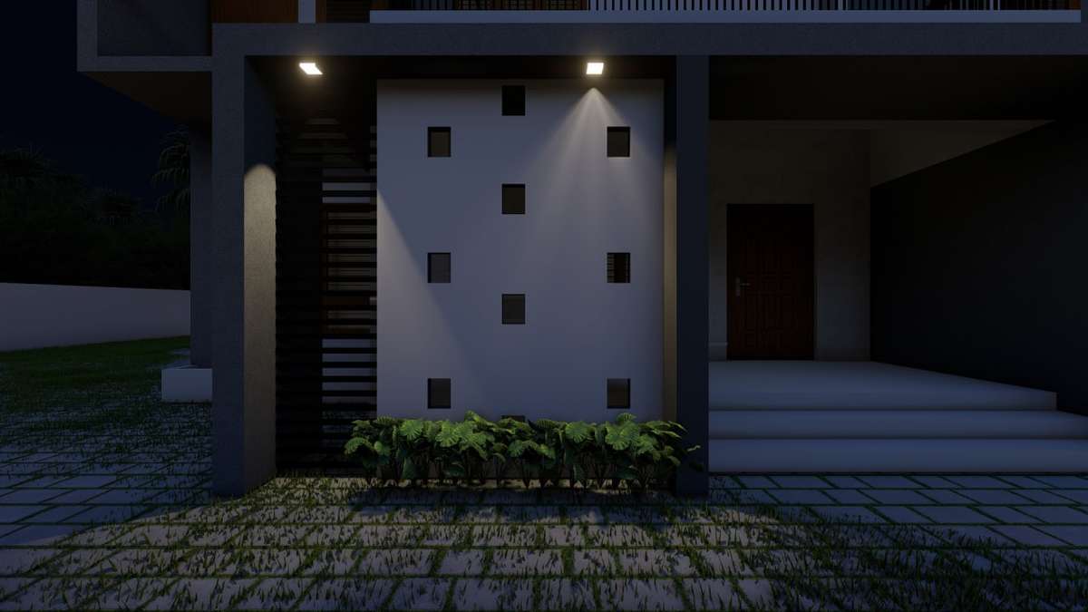 Exterior, Lighting Designs by 3D & CAD Design Home, Malappuram | Kolo