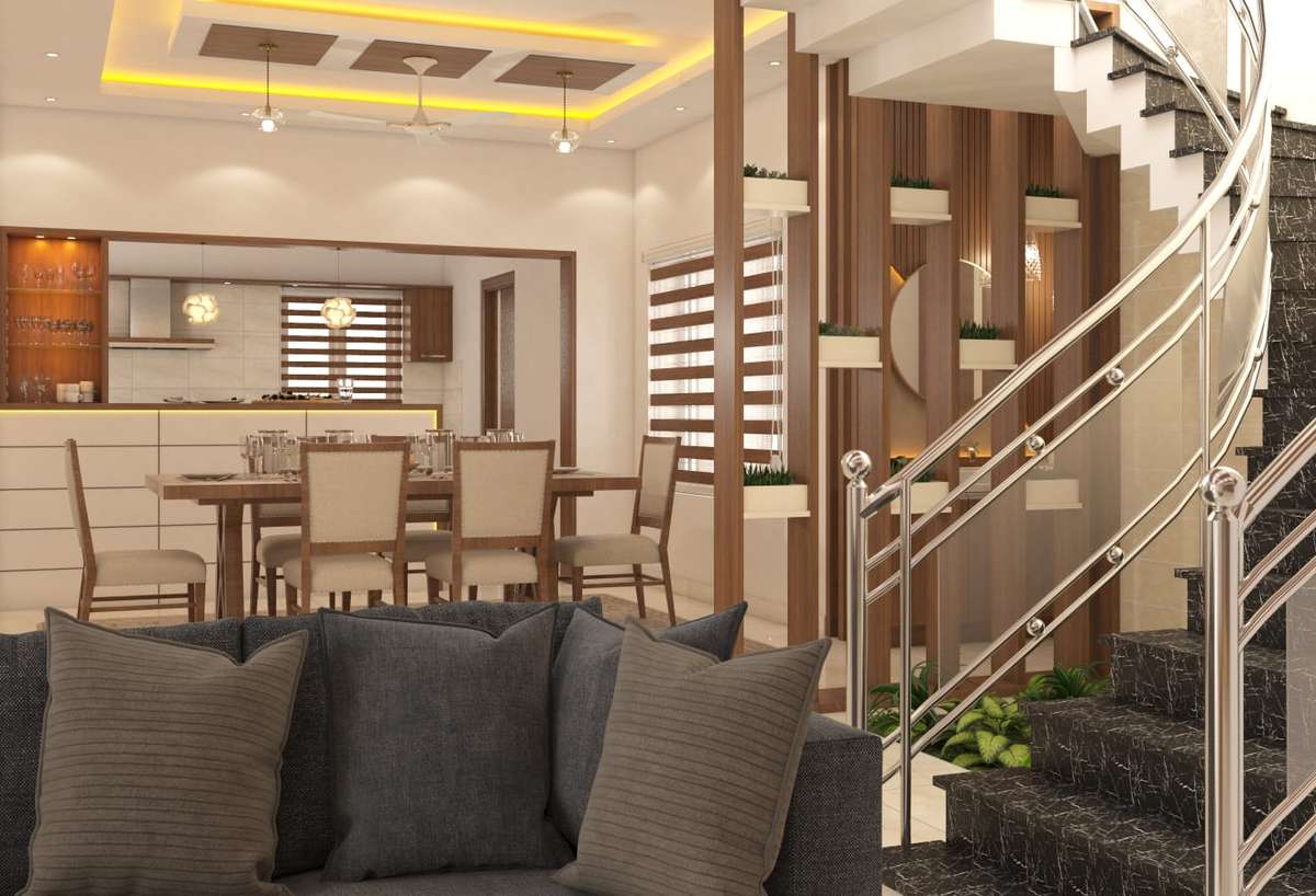 Furniture, Lighting, Living, Staircase Designs by Interior Designer SARATH S, Kottayam | Kolo