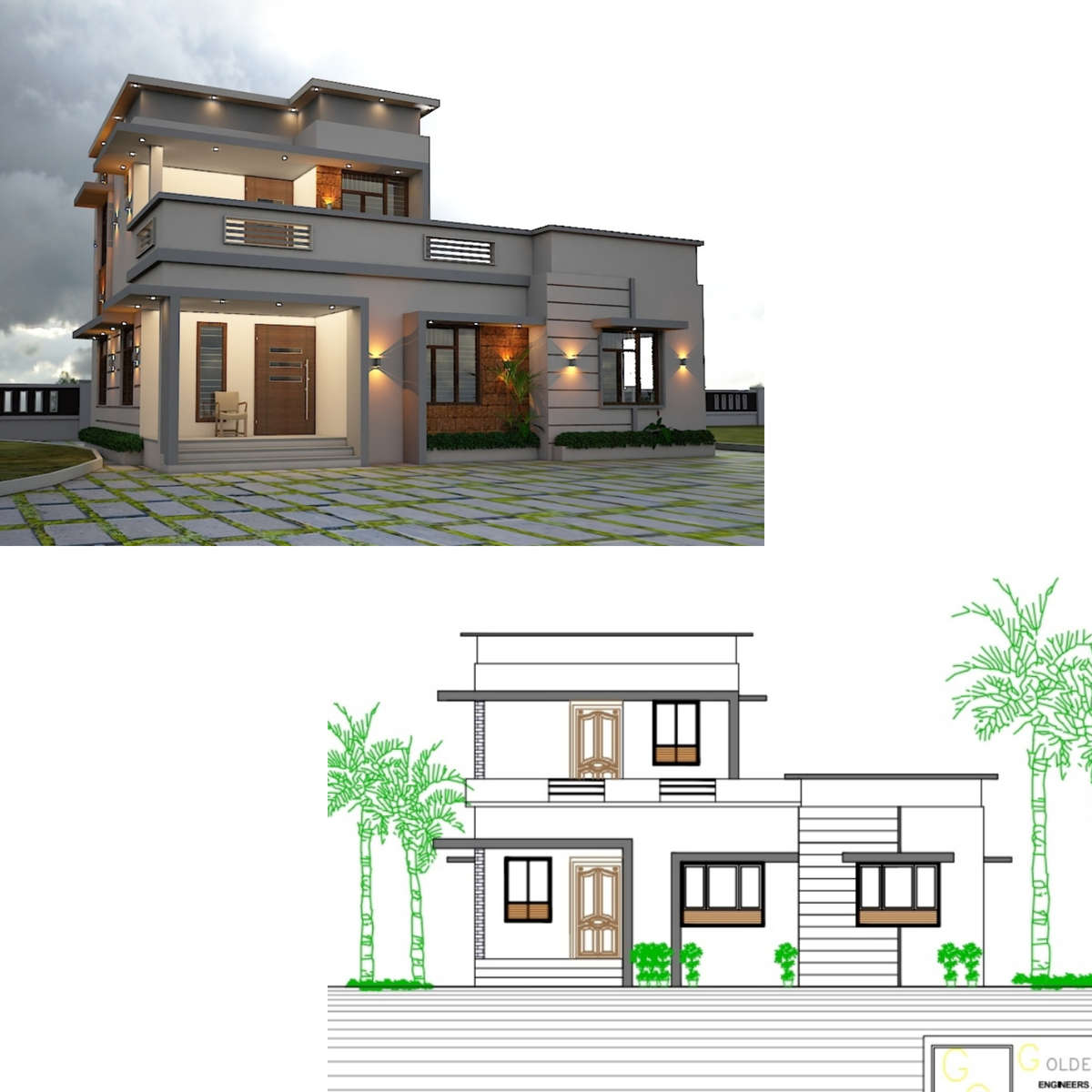 Designs by 3D & CAD Ubaiz golden gate, Kozhikode | Kolo
