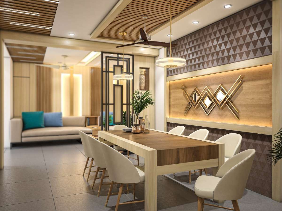 Furniture, Dining, Lighting, Table Designs by Interior Designer Navrin Backer, Kozhikode | Kolo