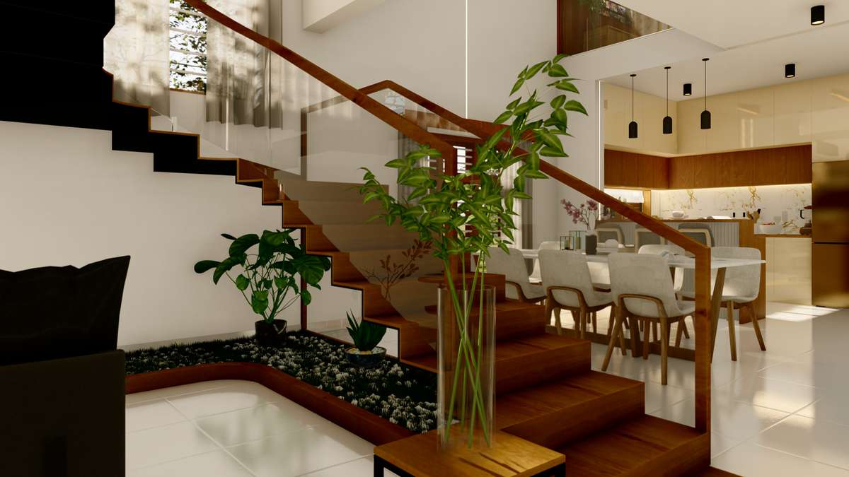 Staircase, Furniture, Dining Designs by Architect thabseem Narikkodan, Malappuram | Kolo