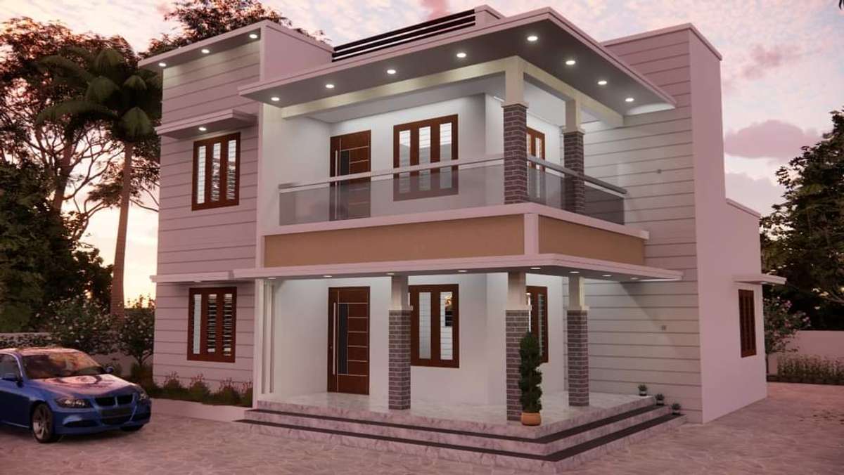 Exterior, Lighting Designs by Civil Engineer TRAVENCORE BUILDERS AND DESIGNERS, Thiruvananthapuram | Kolo