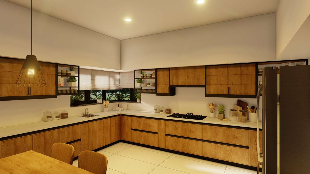 Kitchen, Storage Designs by Architect Ar Jinsan Chacko, Kottayam | Kolo