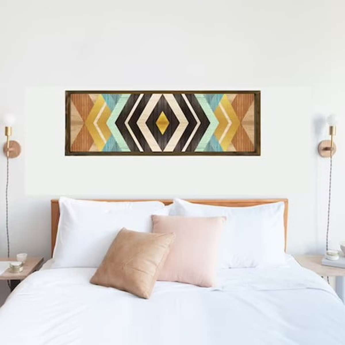 Bedroom Geometric Yoga Wooden Wall Hanging Decor