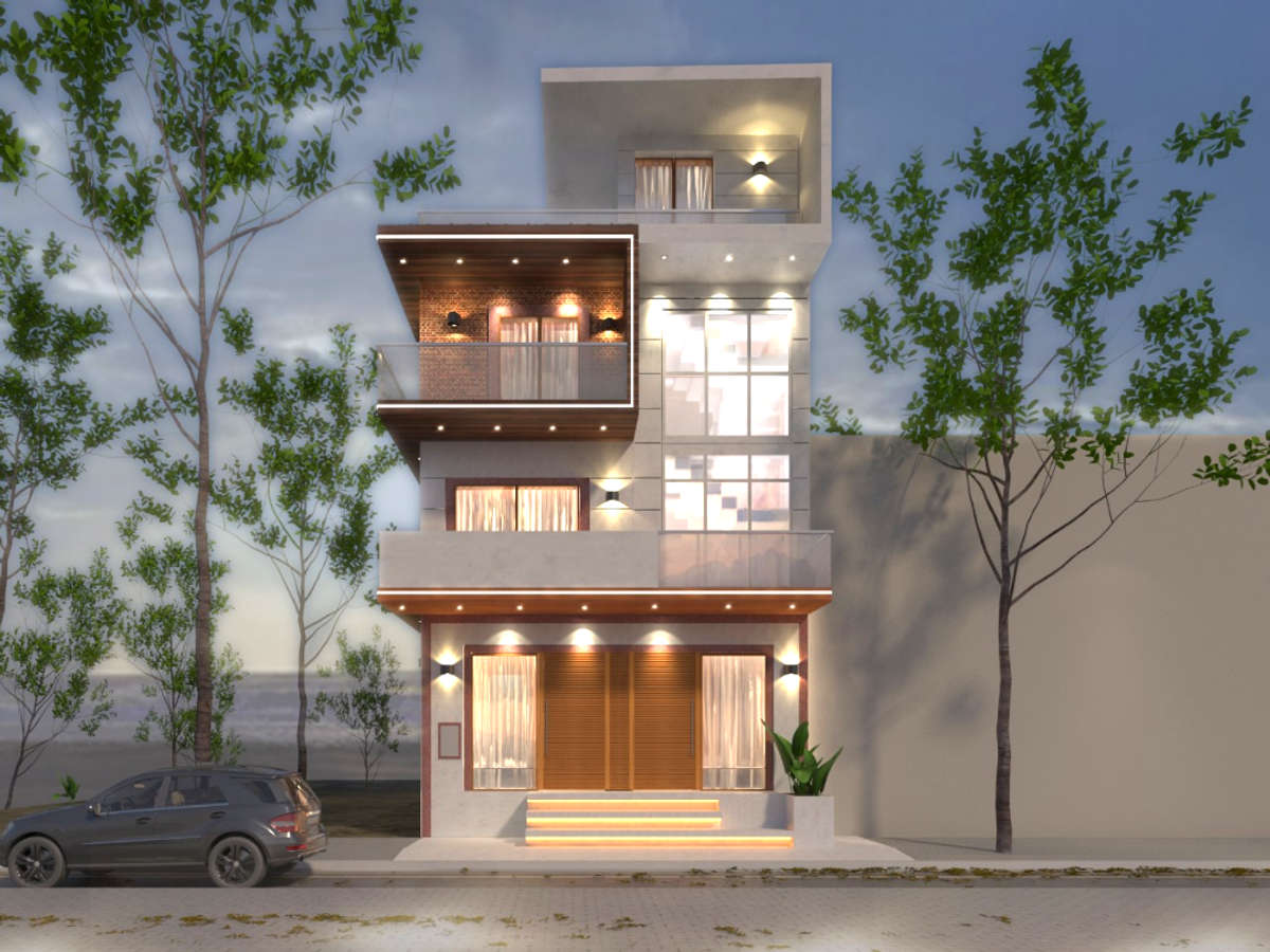 Exterior, Lighting Designs by Architect decons company, Gurugram | Kolo