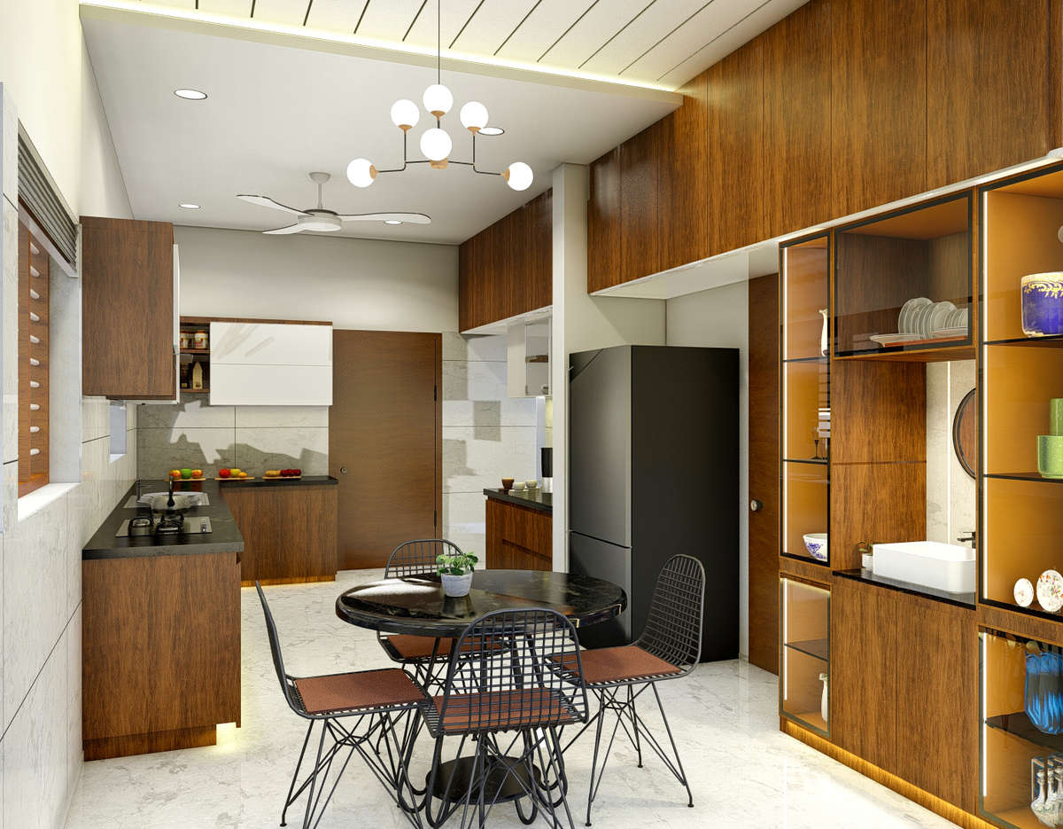 Dining, Furniture, Table, Storage, Kitchen Designs by Architect S A L T, Kollam | Kolo