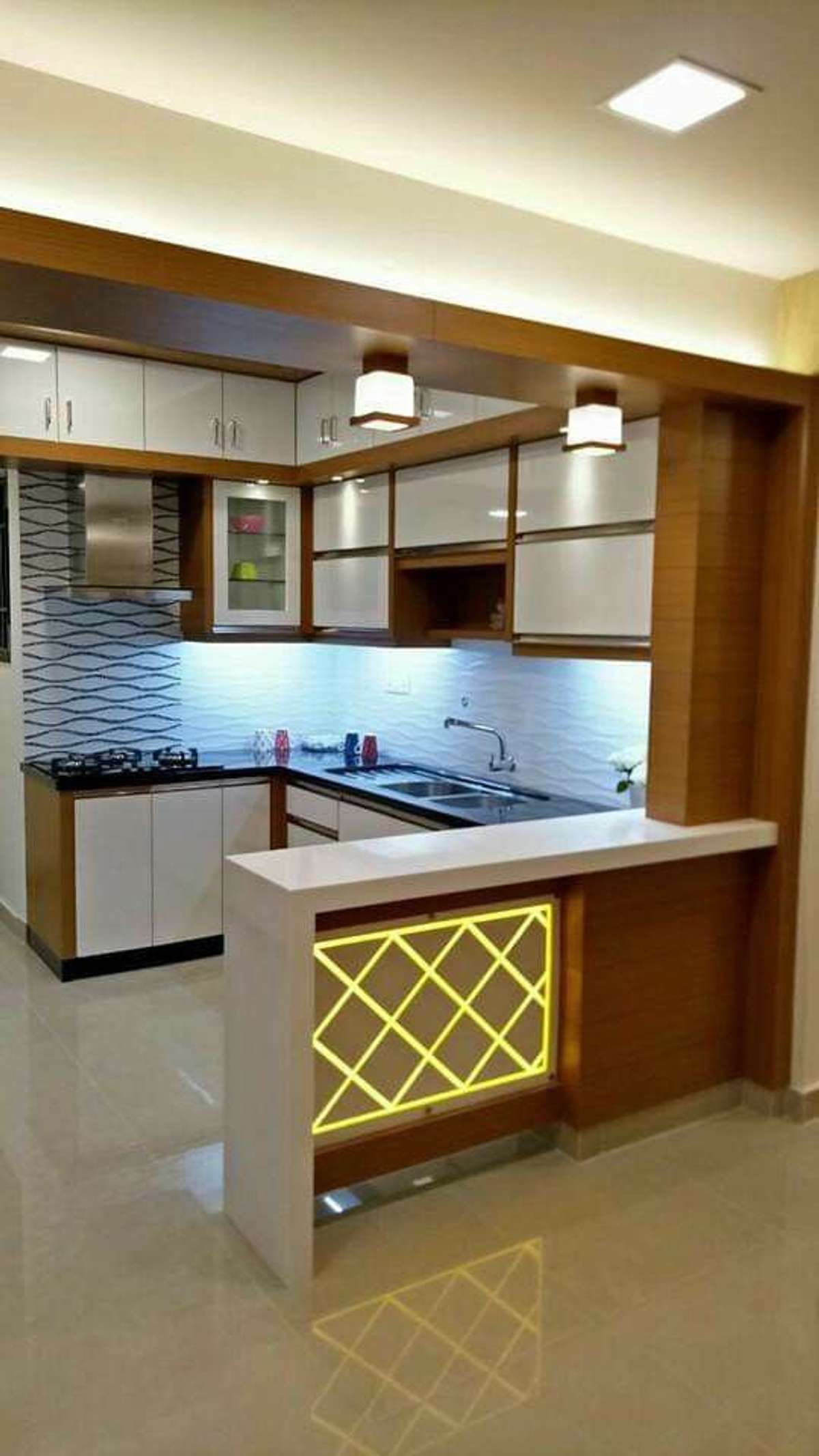 Ceiling, Kitchen, Lighting, Storage Designs by Interior Designer shahul AM, Thrissur | Kolo