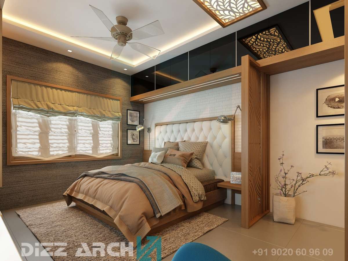 Bedroom, Ceiling, Furniture Designs by Interior Designer shijin viswanath, Kannur | Kolo