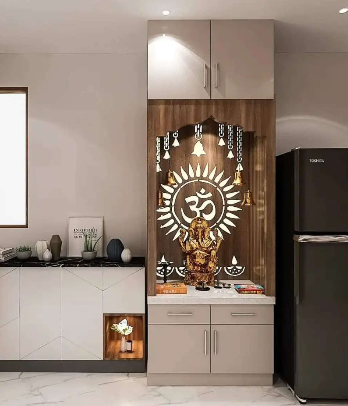 Prayer Room, Storage Designs by Carpenter Gulfam chodry chodry, Gurugram | Kolo