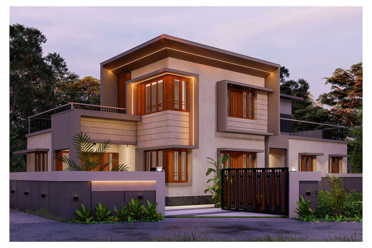Exterior, Lighting Designs by Architect S A L T, Kollam | Kolo