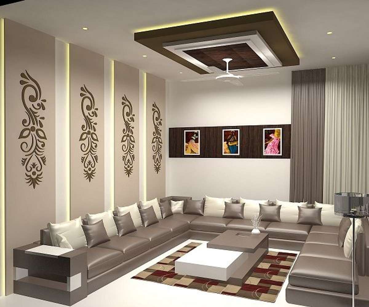 Ceiling, Furniture, Living, Table Designs by Interior Designer Acharaj kumar, Jaipur | Kolo