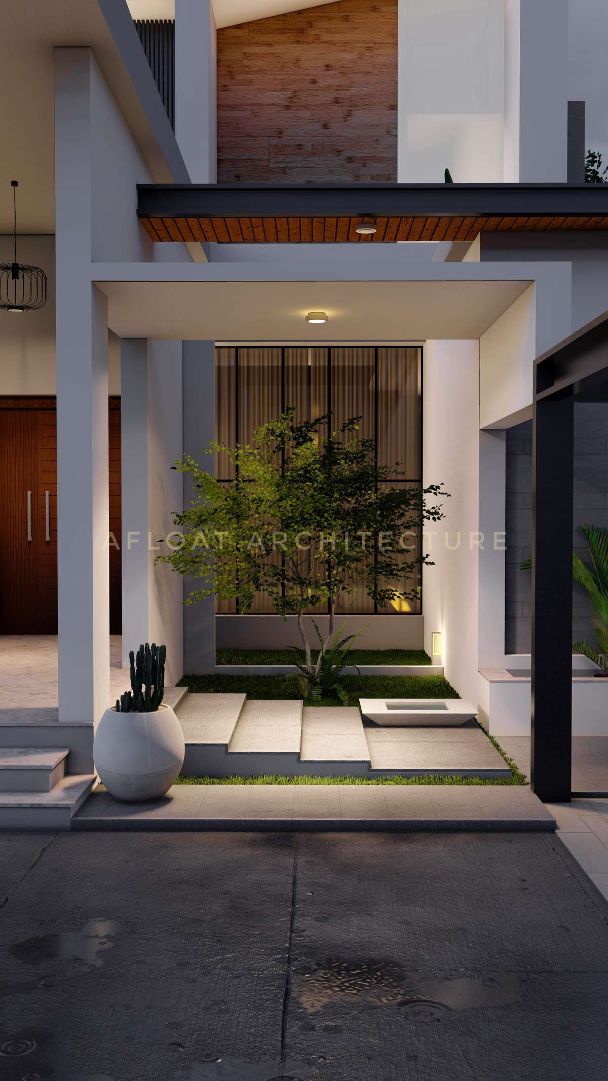 Exterior, Lighting Designs by Architect Afloat Architecture, Kozhikode | Kolo