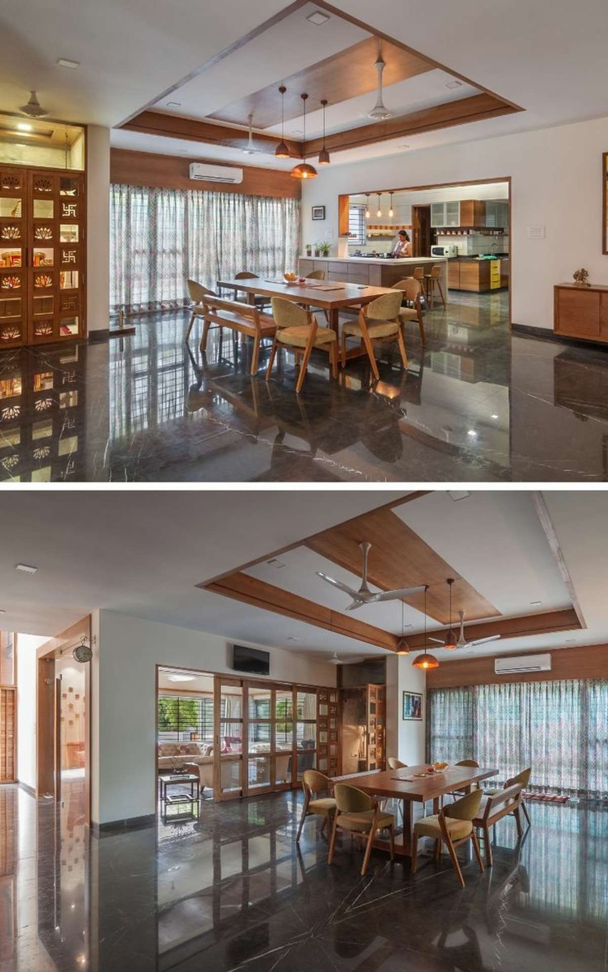 Dining, Furniture, Lighting, Table, Ceiling Designs by Architect Ar anulashin, Malappuram | Kolo