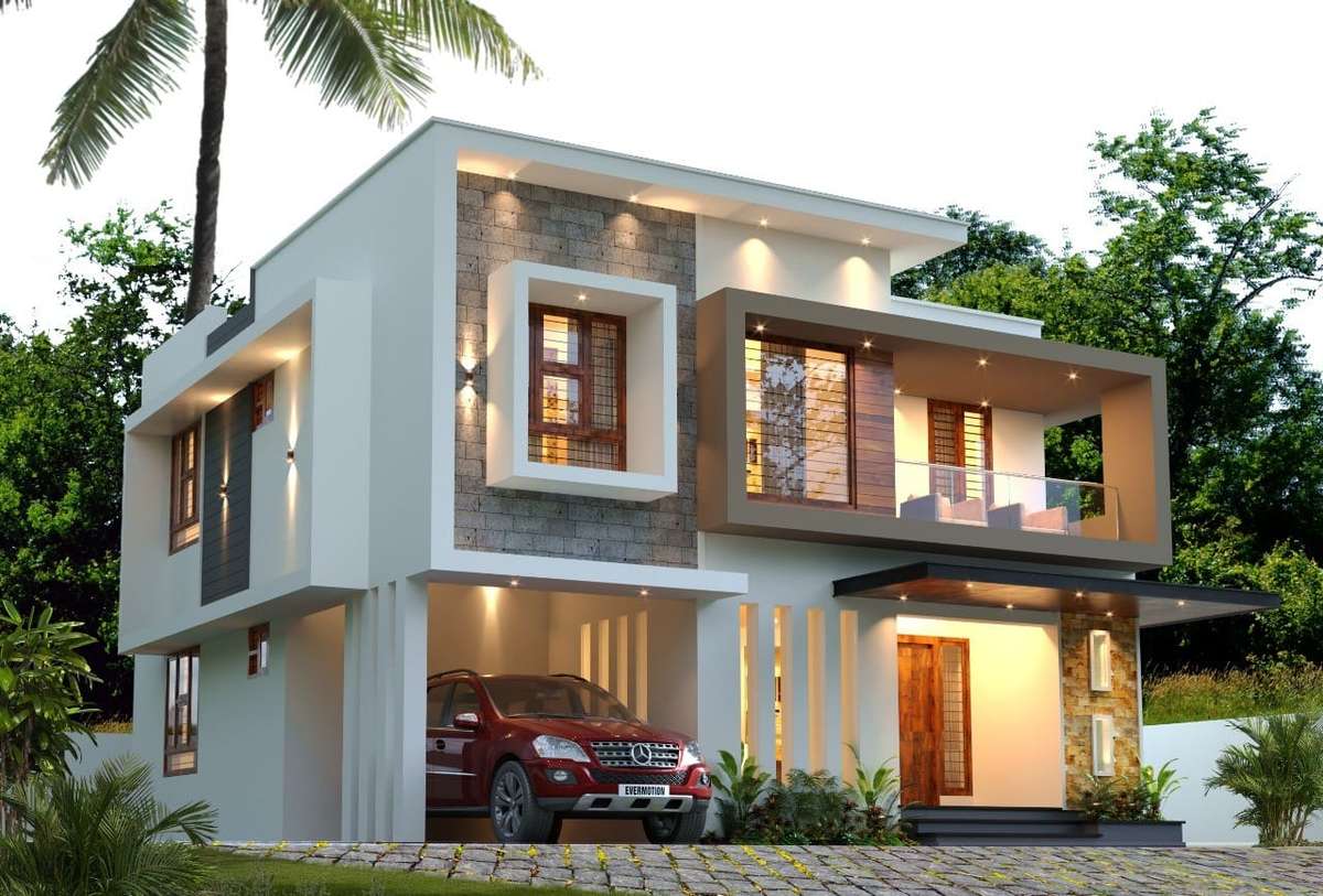 Exterior, Lighting Designs by Contractor Shibu Shibu, Thiruvananthapuram | Kolo