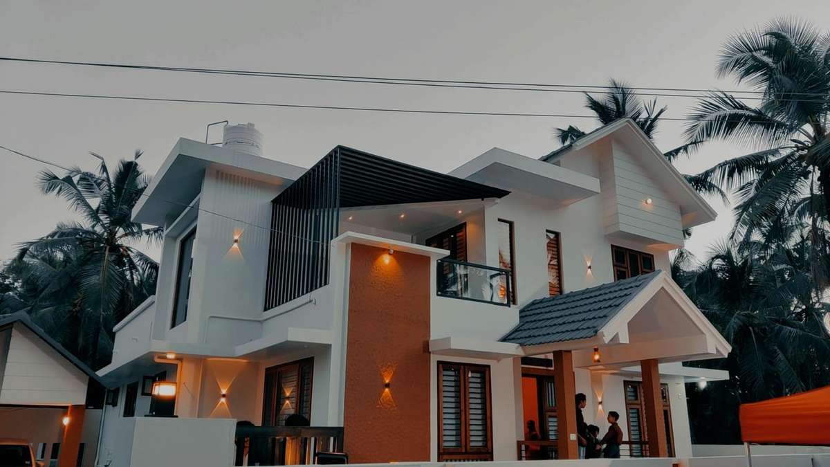 Exterior, Lighting Designs by Architect METRIQ BUILDERS, Kannur | Kolo