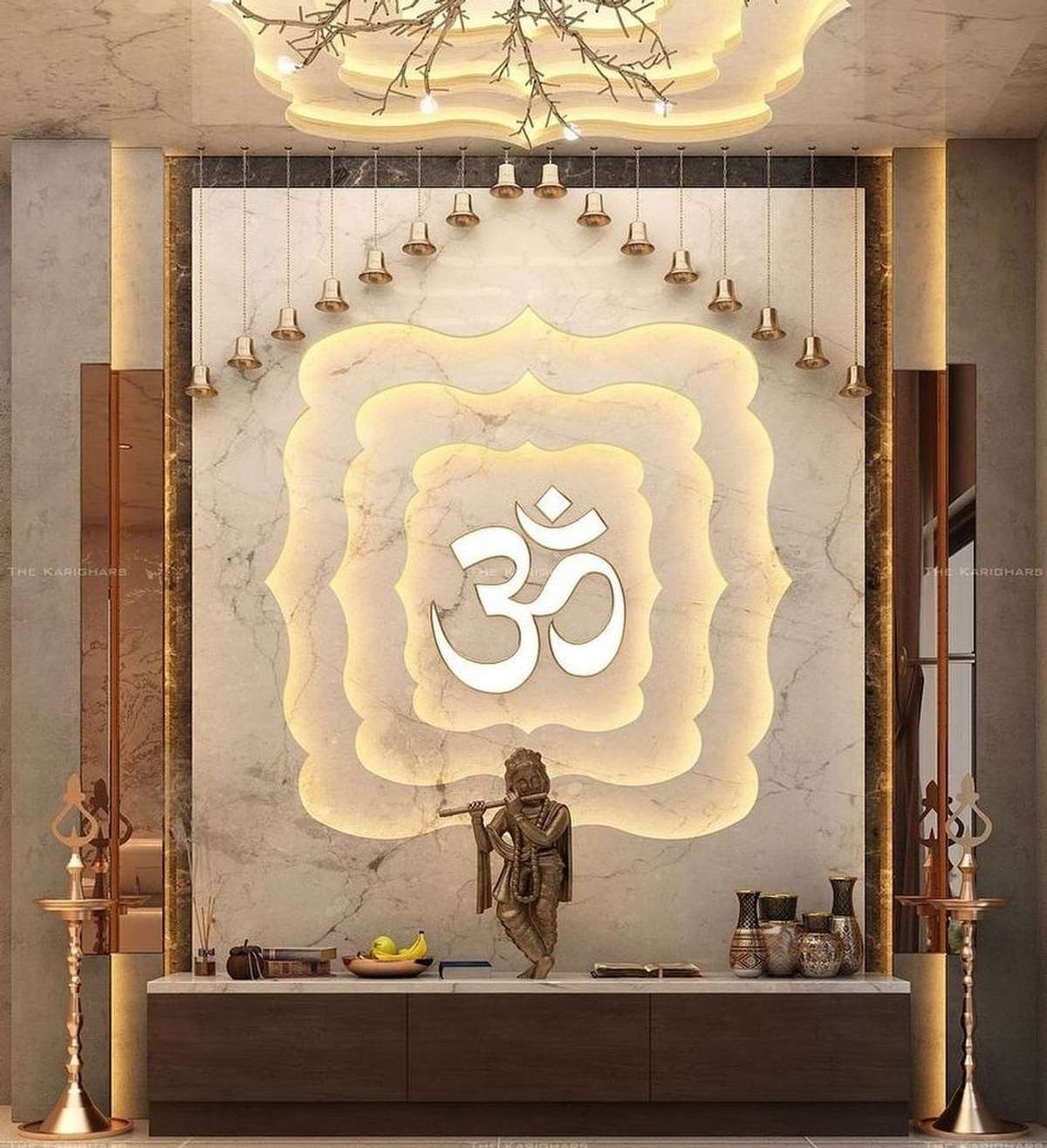 Lighting, Prayer Room Designs by Interior Designer MAJESTIC INTERIORS ®, Faridabad | Kolo