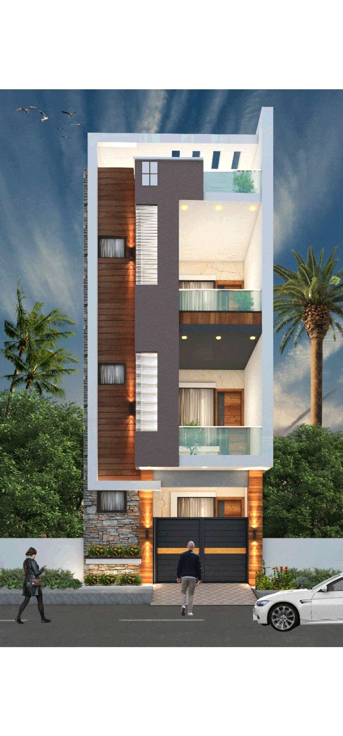 Exterior, Lighting Designs by Architect jitender Ssah, Delhi | Kolo
