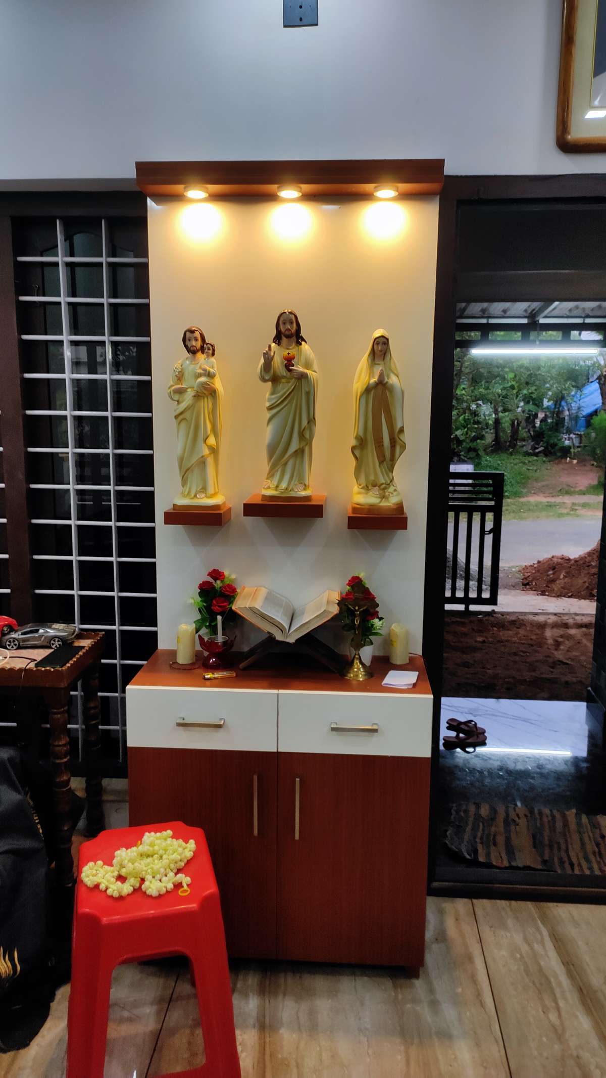 Lighting, Prayer Room, Storage Designs by Interior Designer DJ Interior, Thrissur | Kolo