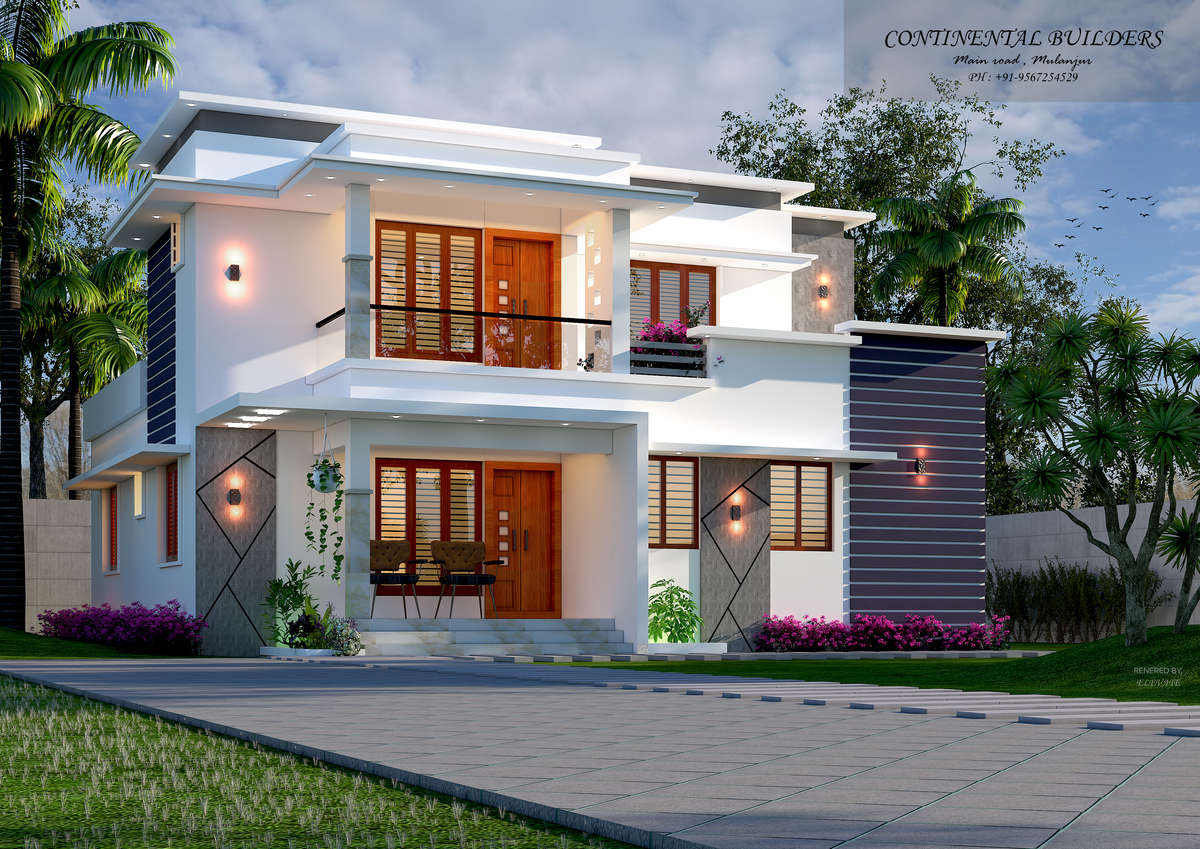 Exterior, Lighting Designs by 3D & CAD Elevate builders, Palakkad | Kolo
