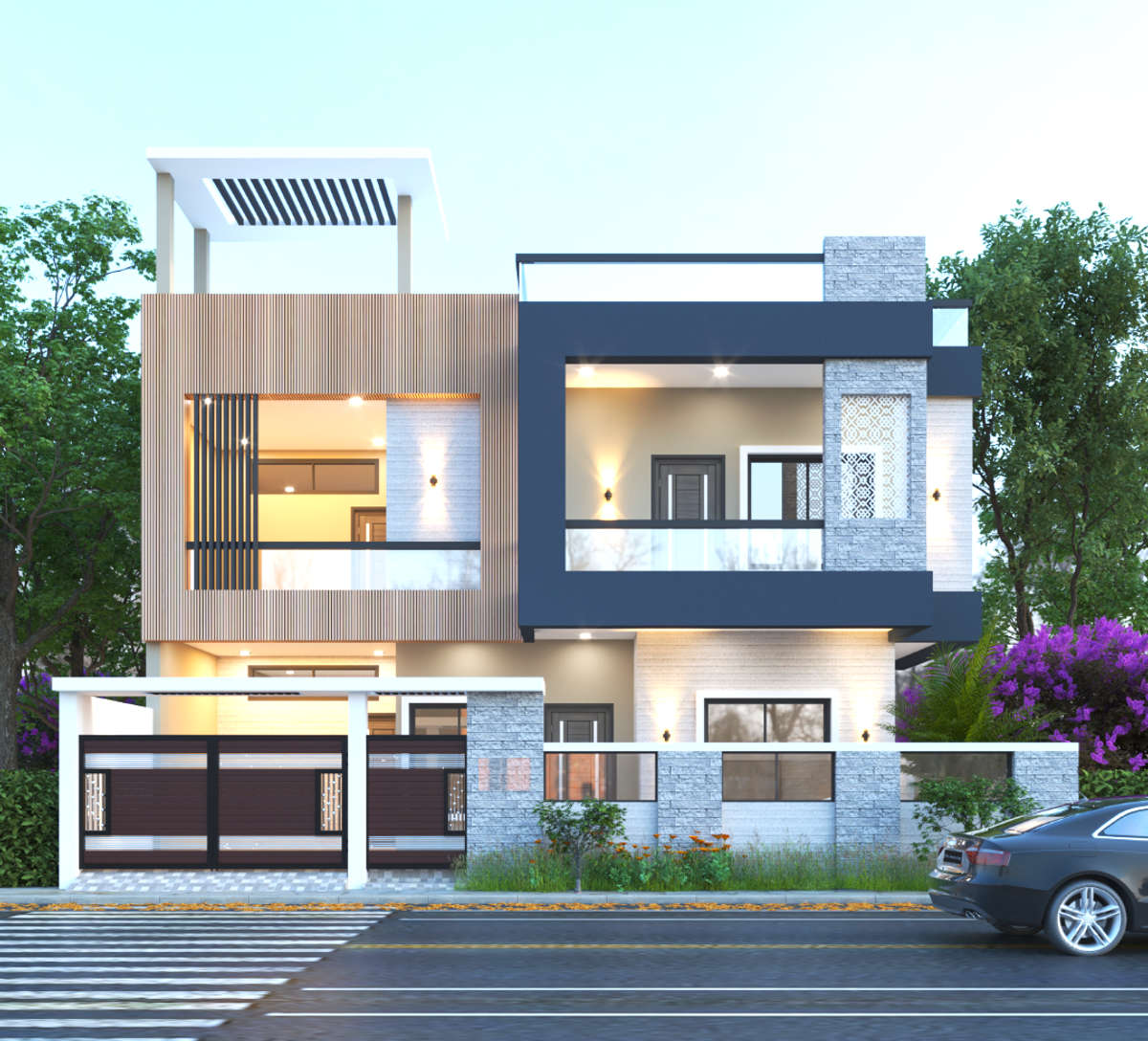 Exterior, Lighting Designs by Civil Engineer Er gopal lohar ...