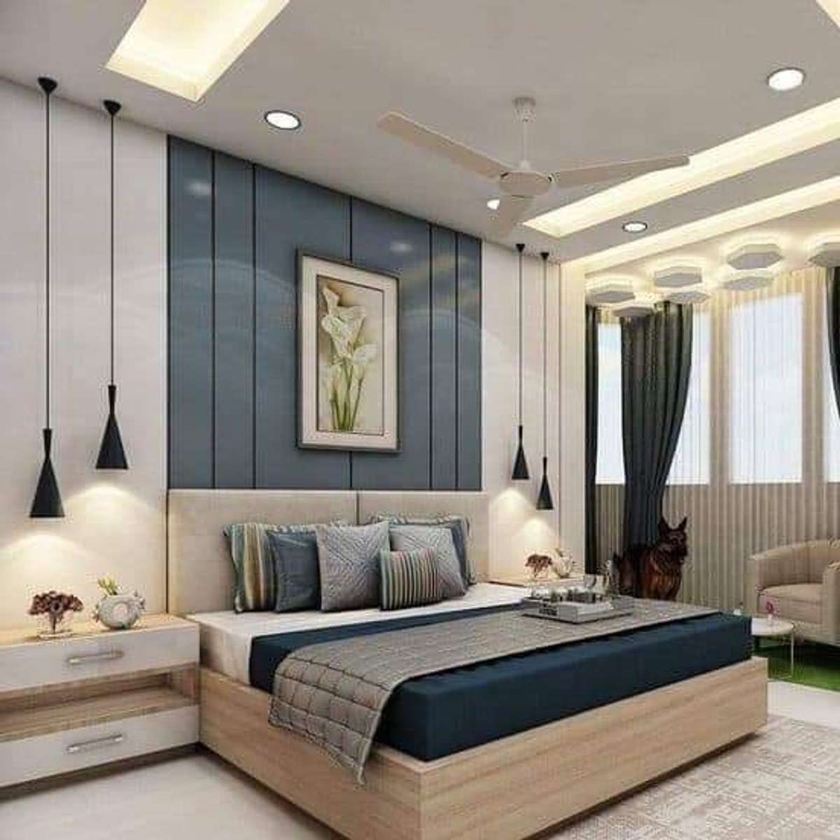 Furniture, Ceiling, Bedroom, Storage, Wall Designs by Carpenter Babloo saifi, Ghaziabad | Kolo