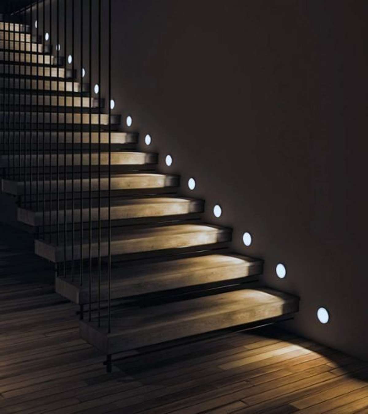 Staircase, Lighting Designs by Electric Works Viswash Malik, Gautam Buddh Nagar | Kolo