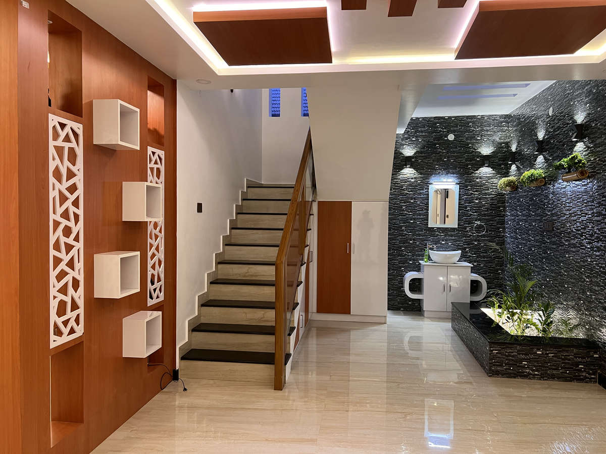 Living, Lighting, Storage Designs by Architect Arun ravi, Alappuzha | Kolo