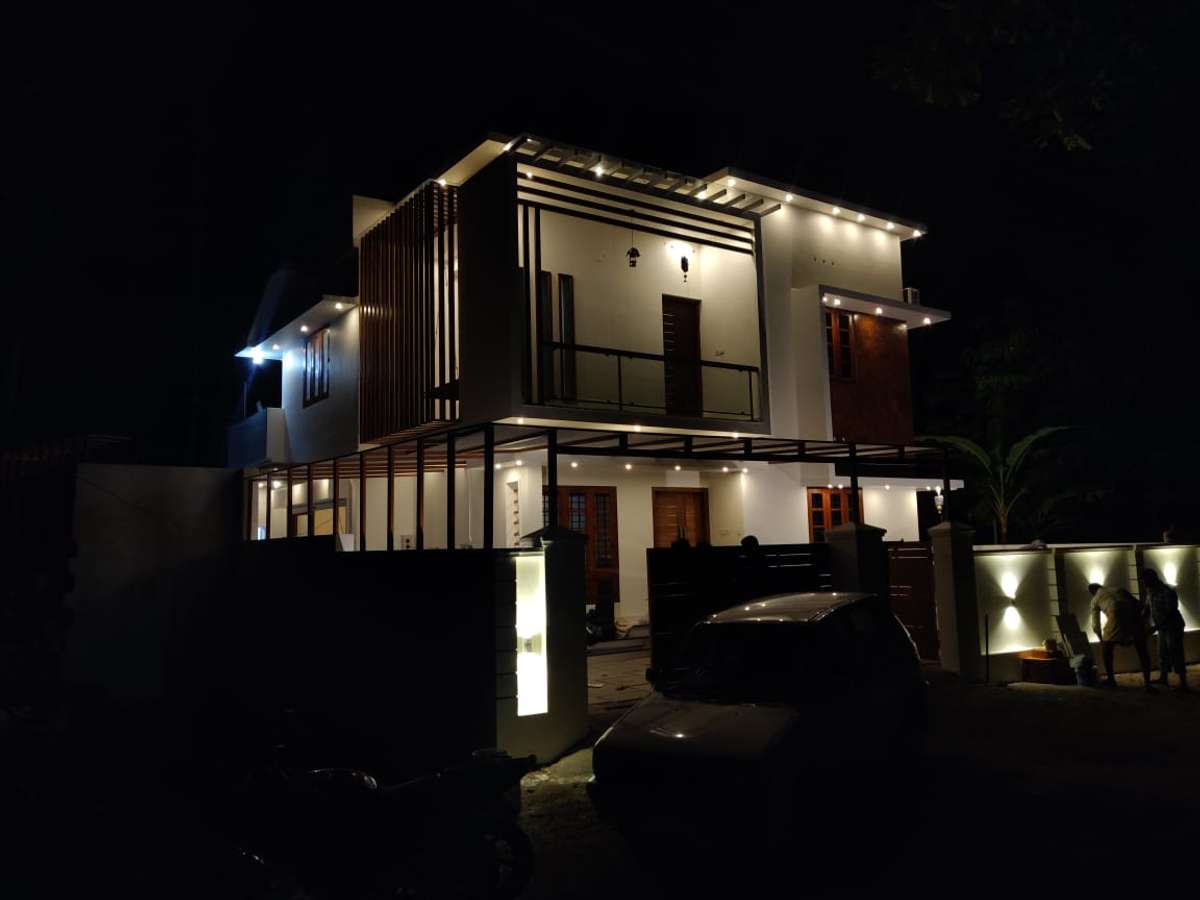 Exterior, Lighting Designs by Civil Engineer Havitive Homes, Thiruvananthapuram | Kolo