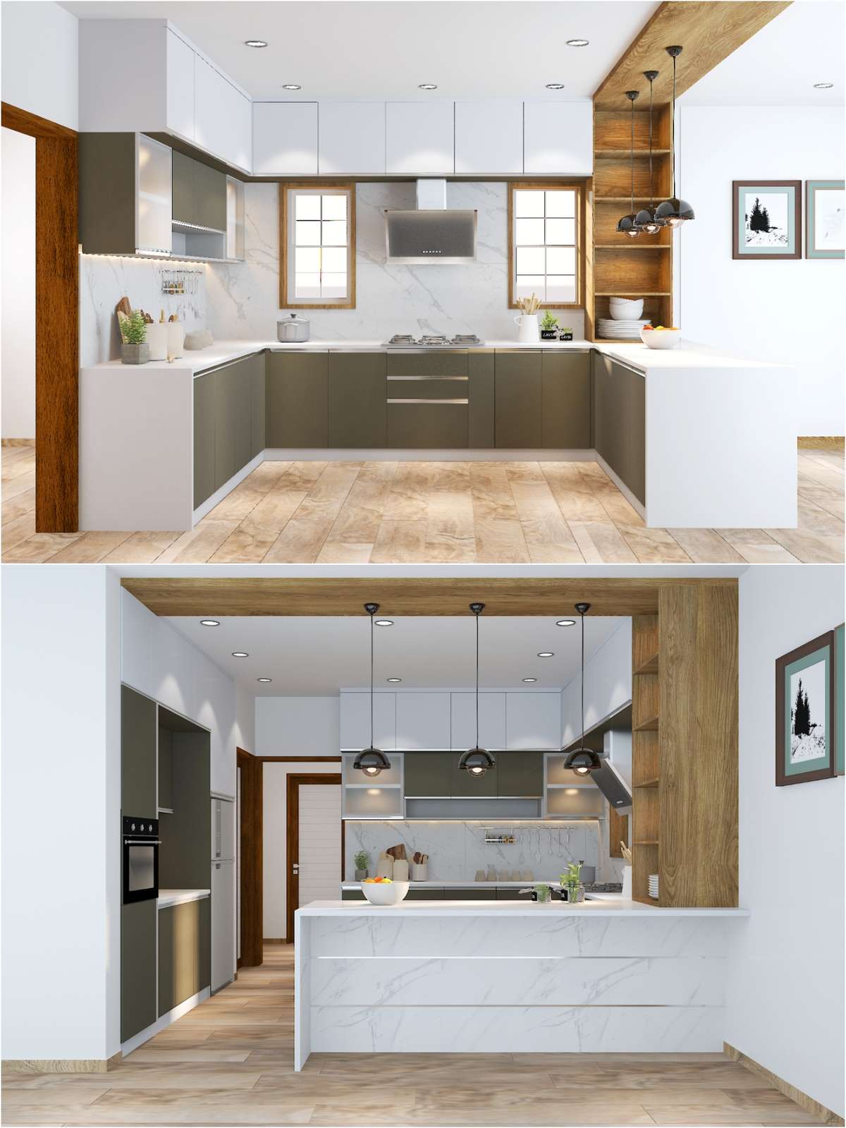 Kitchen, Storage Designs by Architect AKHIL Radhakrishnan, Idukki | Kolo