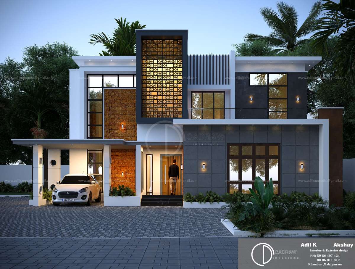 Exterior, Lighting Designs by Architect Ar anulashin, Malappuram | Kolo