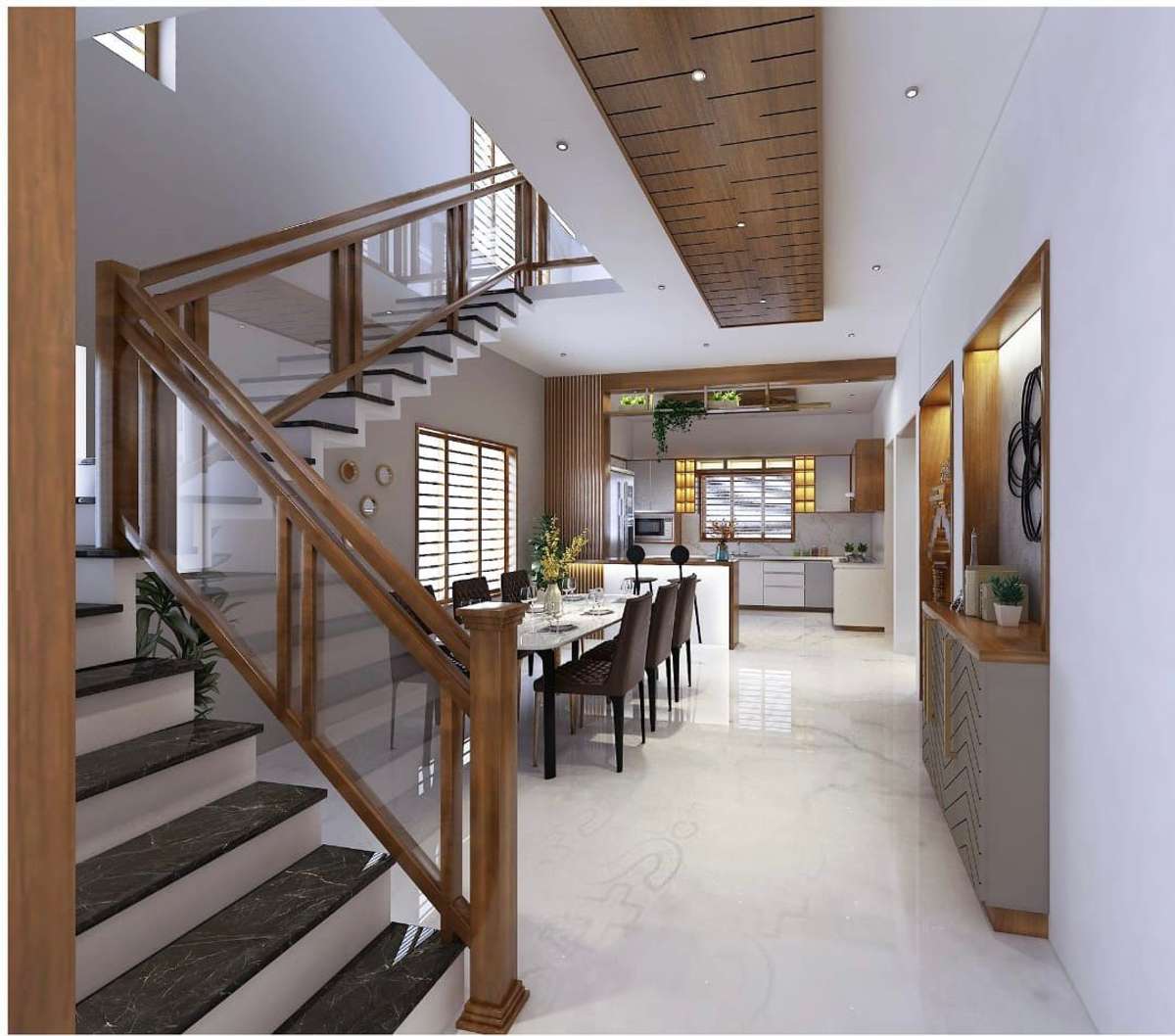 Staircase, Furniture, Dining, Table Designs by Civil Engineer Er DILEEP KOZHIKODE, Kozhikode | Kolo