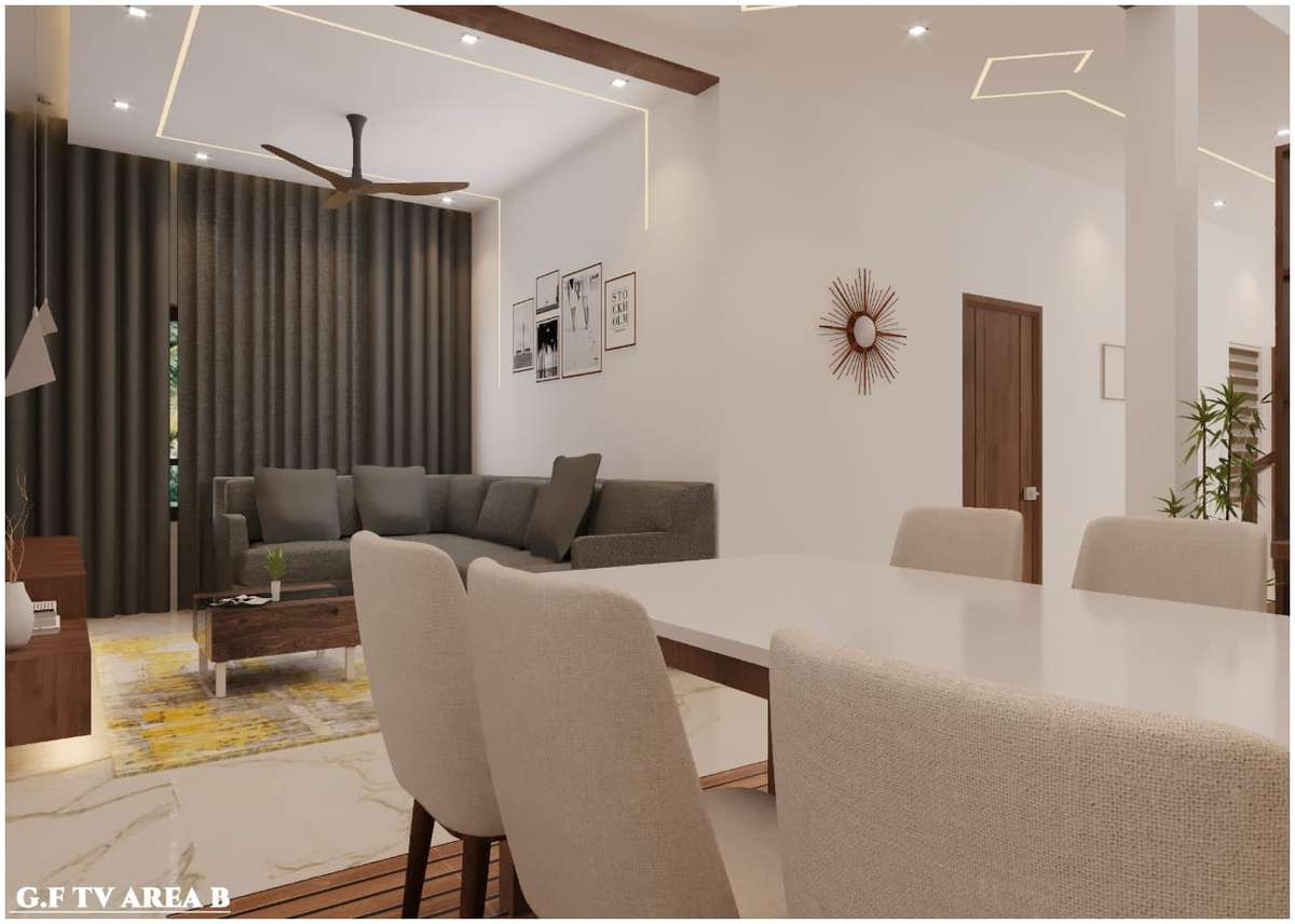 Living, Furniture, Lighting, Table, Staircase Designs by Civil Engineer SAYYID JUNAID, Kannur | Kolo