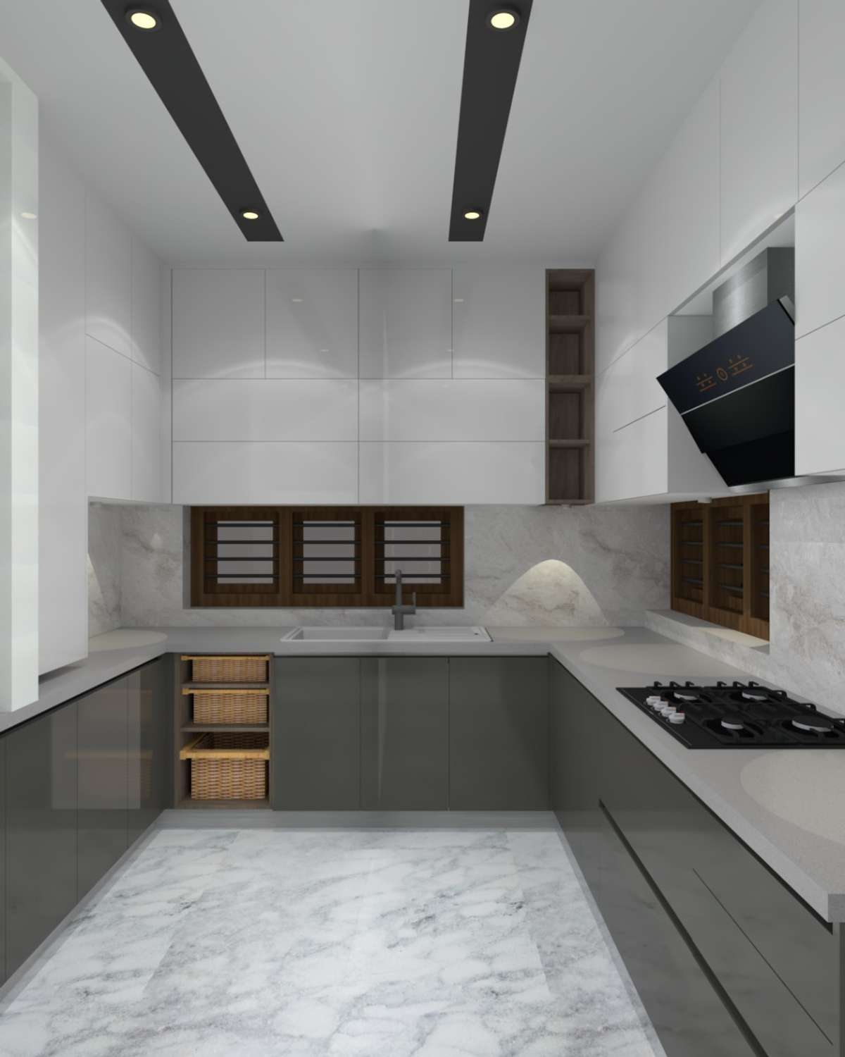 Kitchen, Storage, Lighting Designs by Interior Designer shameem km, Malappuram | Kolo