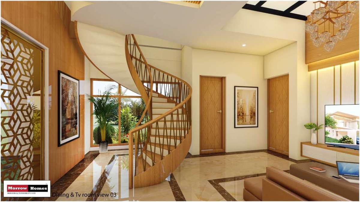 Staircase, Flooring Designs by Architect morrow home designs, Thiruvananthapuram | Kolo