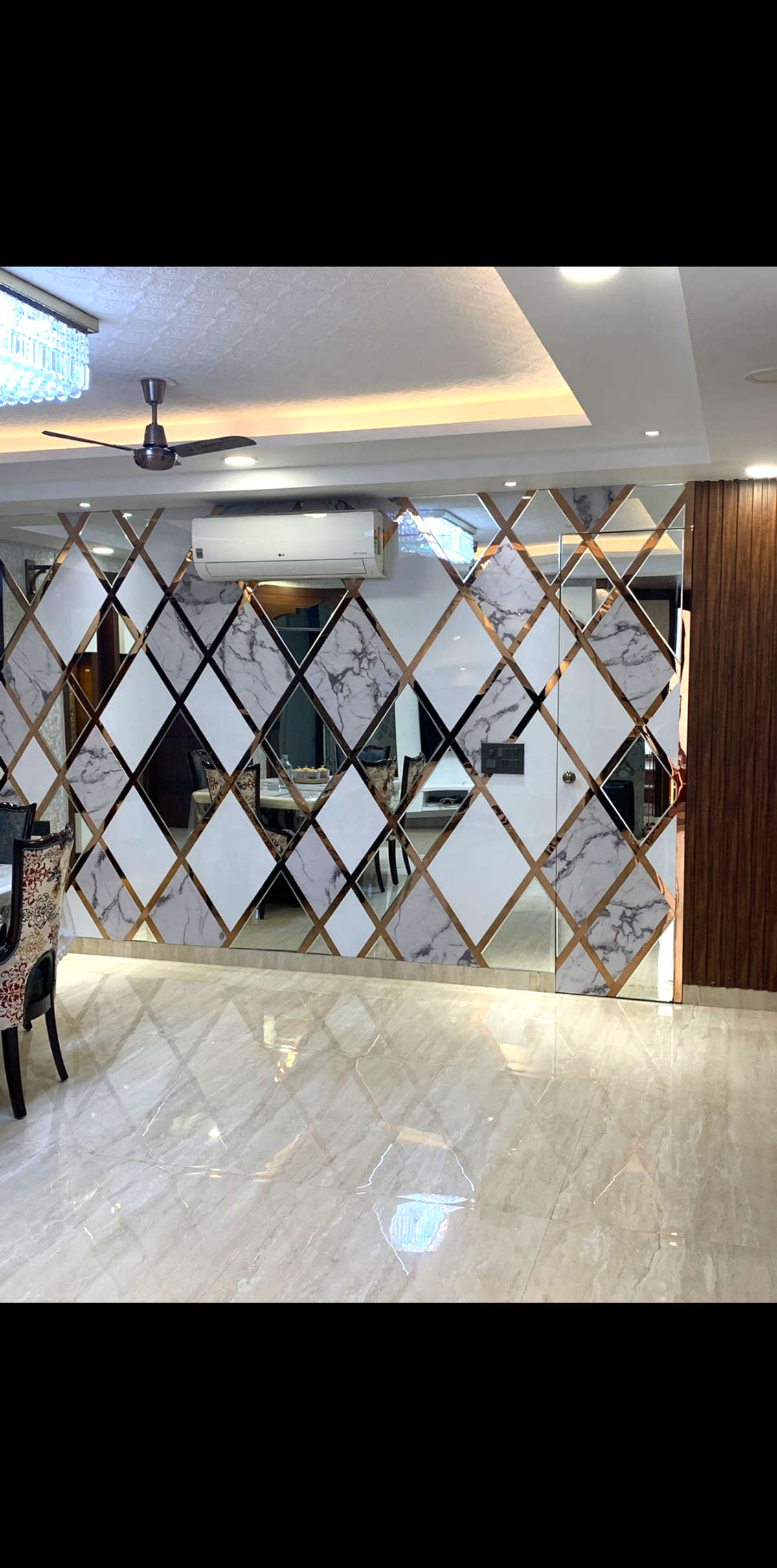 Dining, Furniture, Table, Wall, Ceiling Designs by Interior Designer Manveen Kaur, Gurugram | Kolo