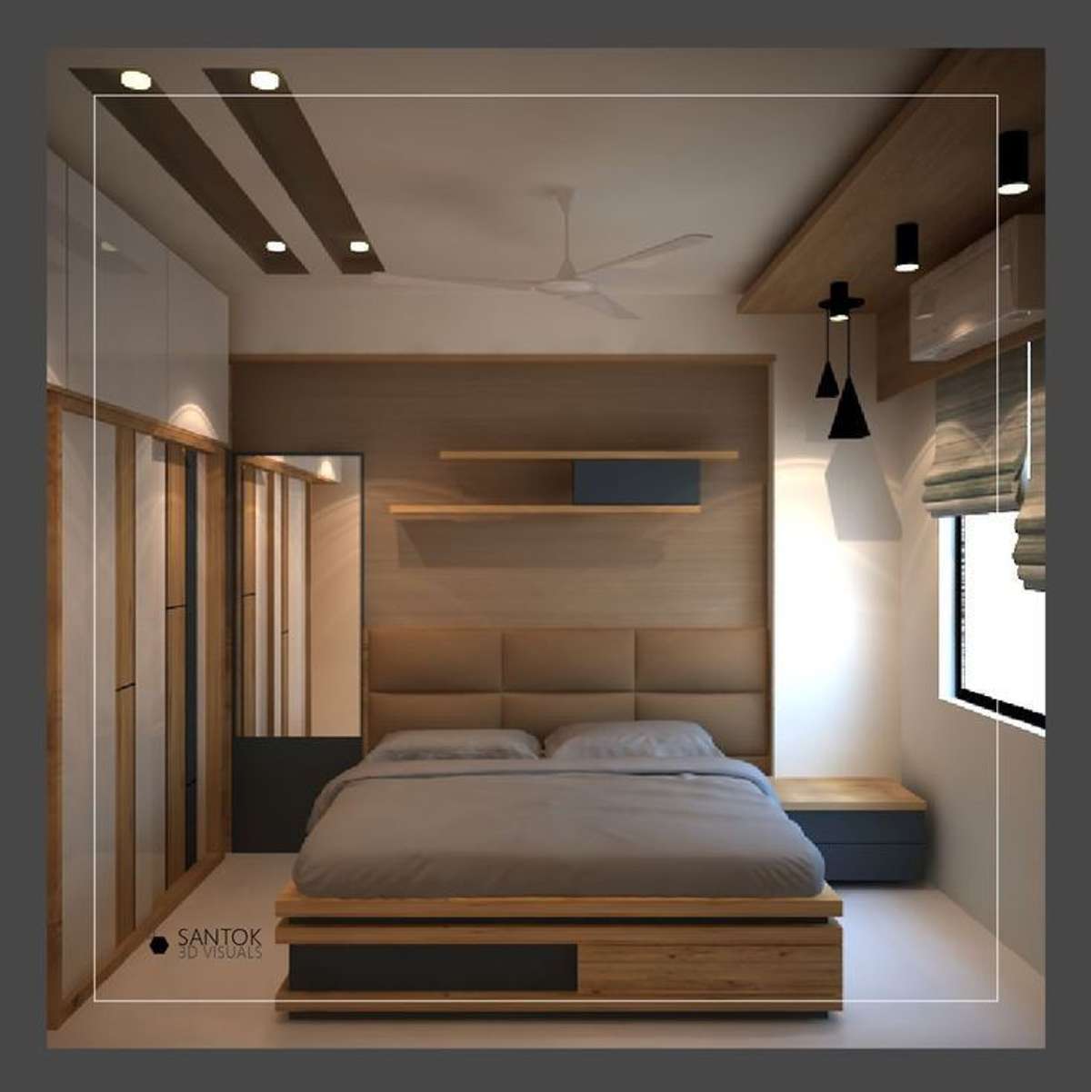 Furniture, Lighting, Storage, Bedroom Designs by Interior Designer Zain Gypsum, Malappuram | Kolo