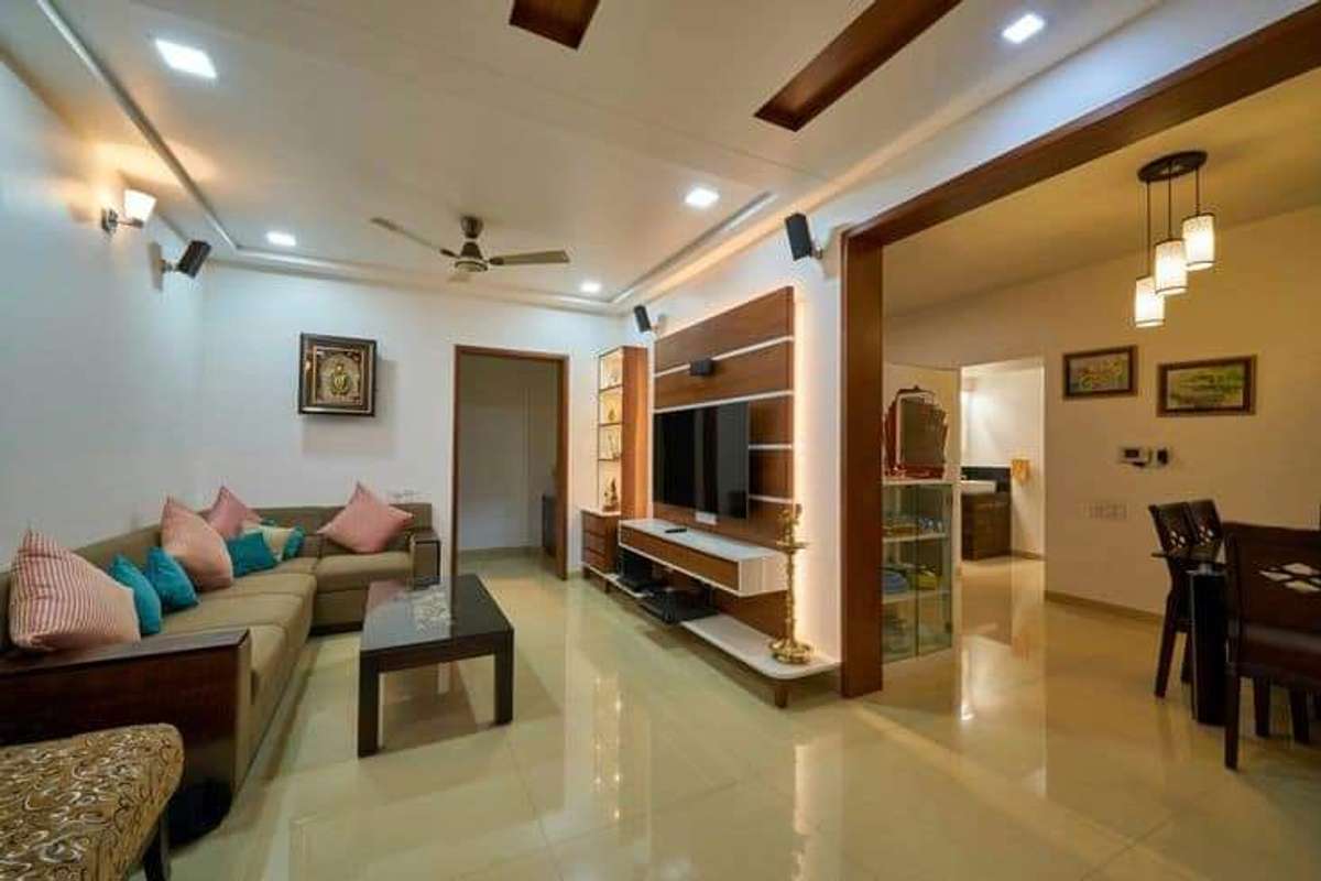 Ceiling, Furniture, Lighting, Living, Table Designs by Contractor Culture Interior, Delhi | Kolo