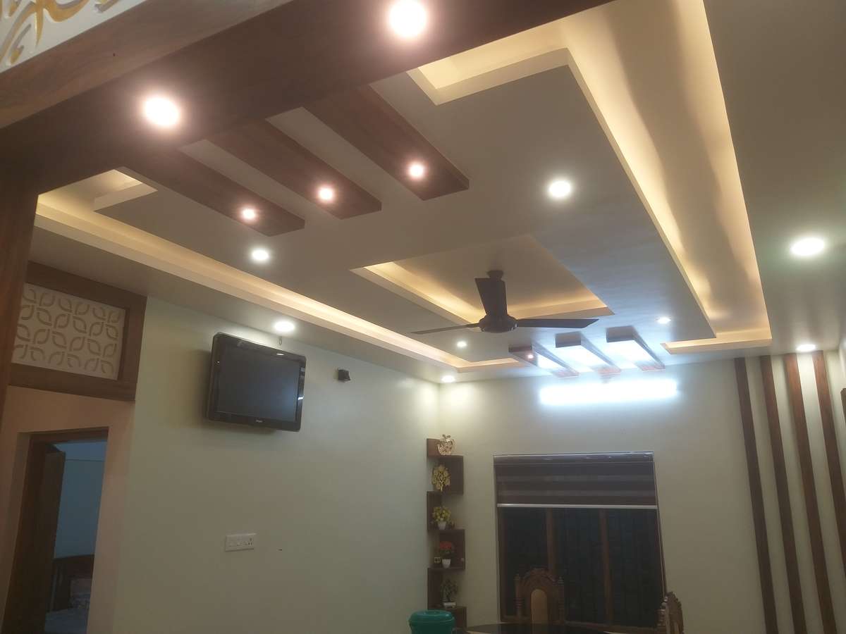 Ceiling, Lighting Designs by Contractor sharaf konni, Pathanamthitta | Kolo