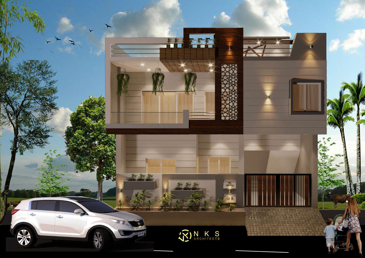 Exterior, Lighting Designs by Architect N K S Architects, Ghaziabad | Kolo