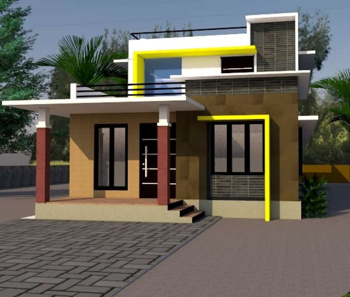 Designs by Civil Engineer Sajeesh Engineer, Thrissur | Kolo