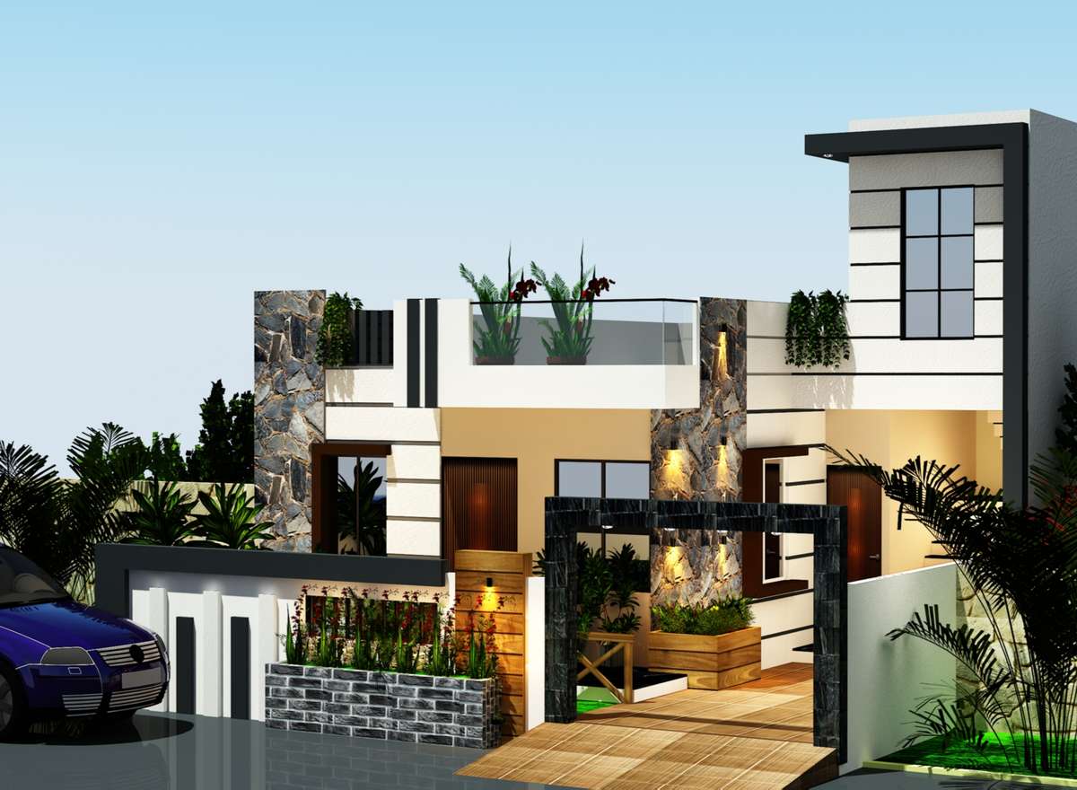 Exterior, Lighting Designs by Civil Engineer Er Sonam soni, Indore | Kolo