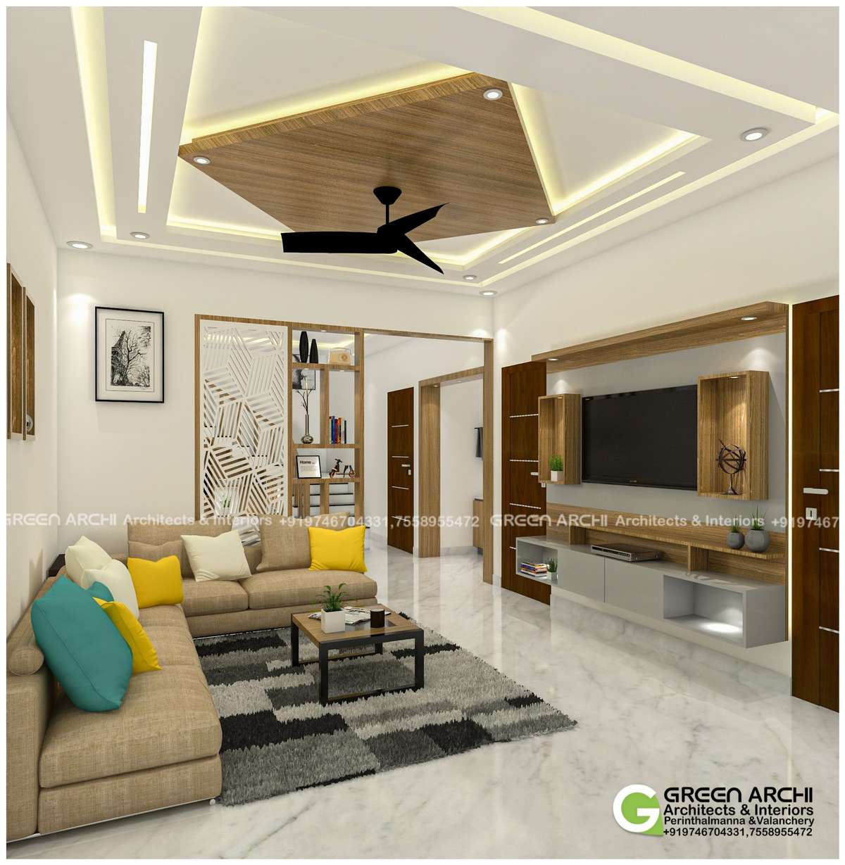 Living, Furniture, Table, Storage, Lighting Designs by Architect Green Archi, Malappuram | Kolo