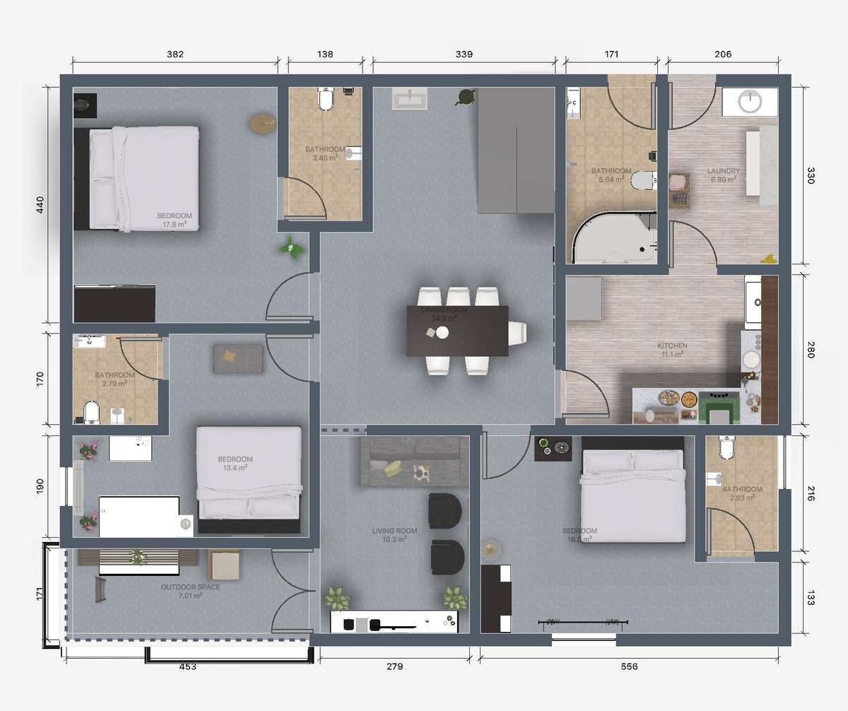 Introducir 165+ imagen plan maison 200m2 3d - fr.thptnganamst.edu.vn