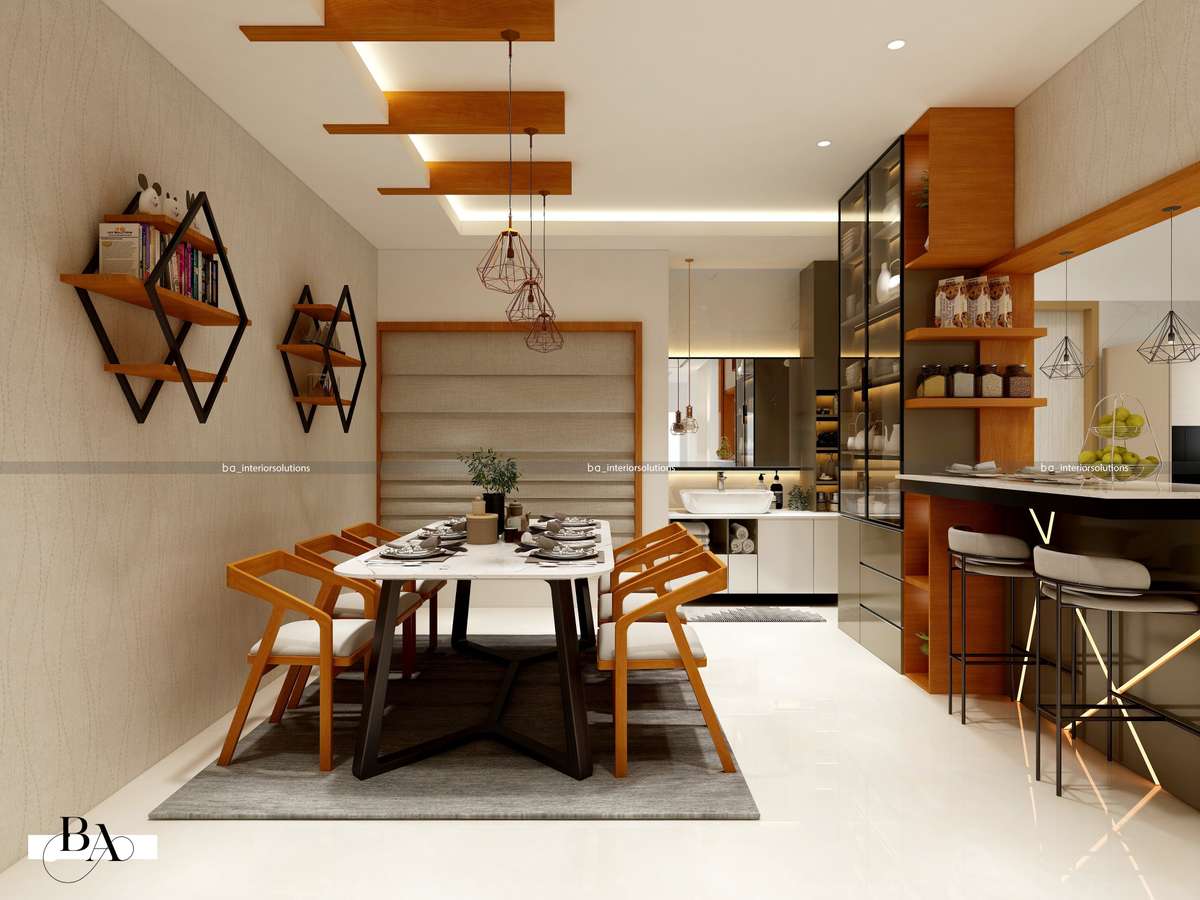 Furniture, Dining, Table, Storage Designs by Interior Designer Ibrahim Badusha, Thrissur | Kolo