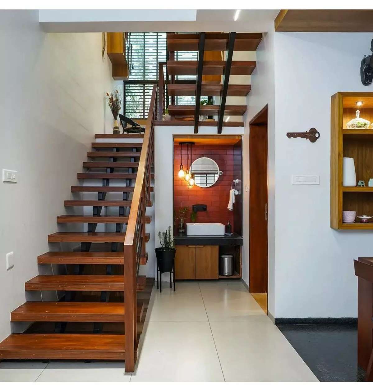 Staircase, Dining Designs by Architect Ar anulashin, Malappuram | Kolo