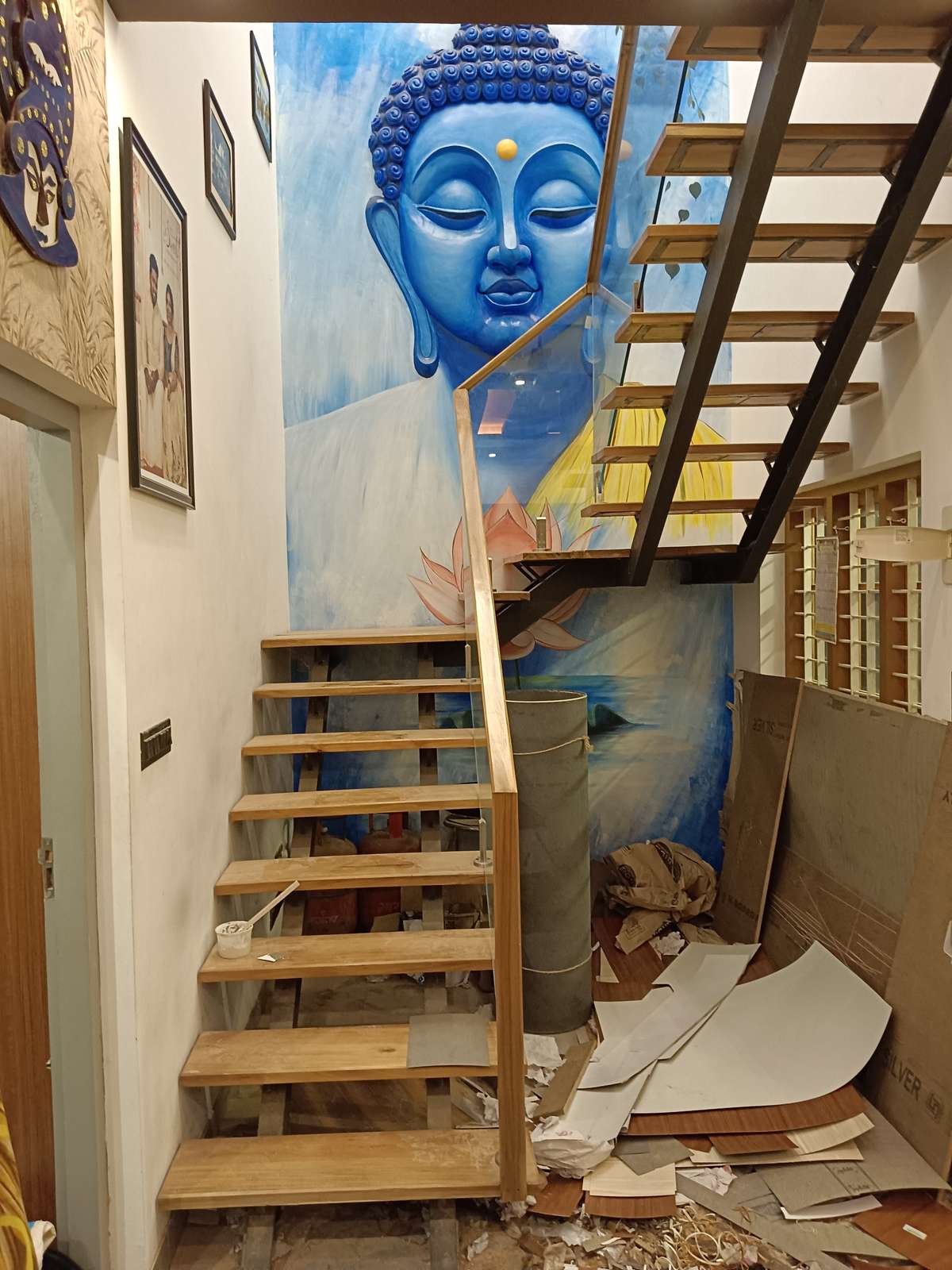 Staircase, Wall Designs by Electric Works Firos firos, Thiruvananthapuram | Kolo