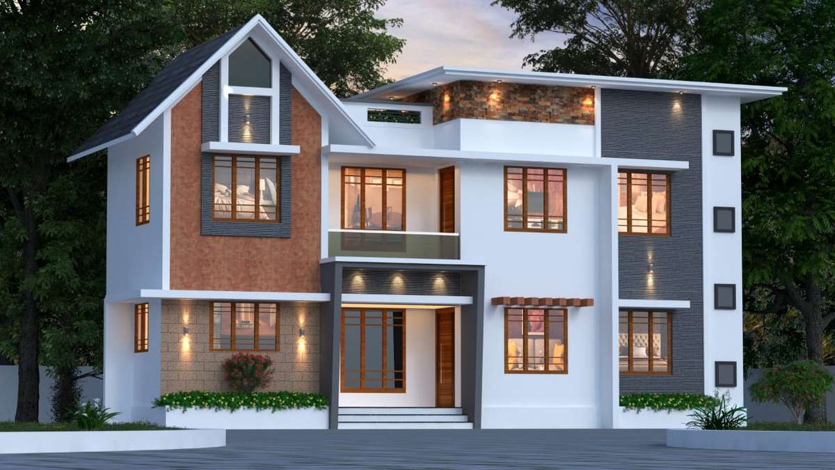 Exterior, Lighting Designs by Contractor Shinu Adoor Shinu Adoor, Alappuzha | Kolo