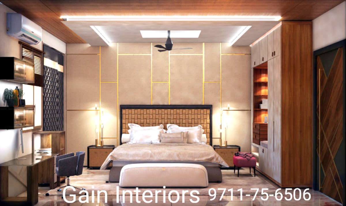 Furniture, Lighting, Storage, Bedroom Designs by Interior Designer Gain Interiors, Delhi | Kolo